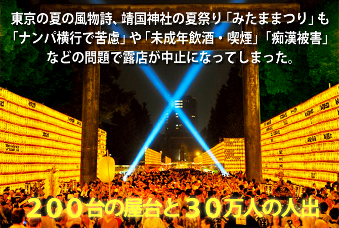 靖国神社の夏祭り「みたままつり」 靖国神社の夏祭り「みたままつり」
