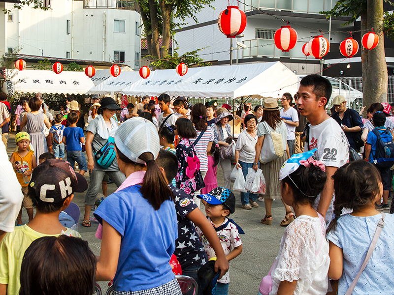 矢沢町内会祭りと人力車体験